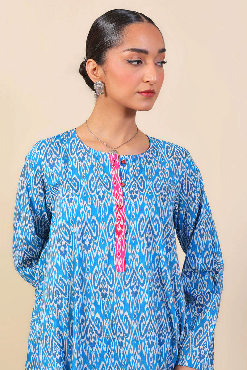 2-Piece Block Printed Saga Set - Image 2