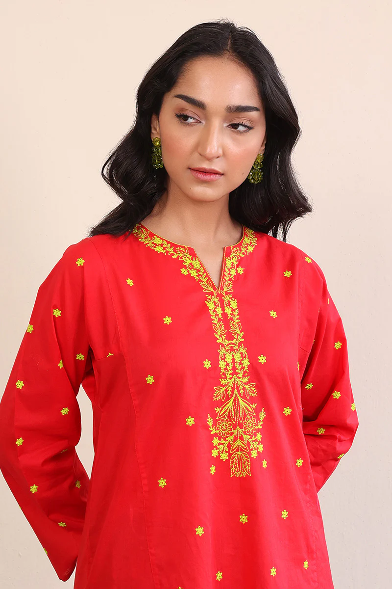 Gul Meena Scarlet Kurta - Image 2