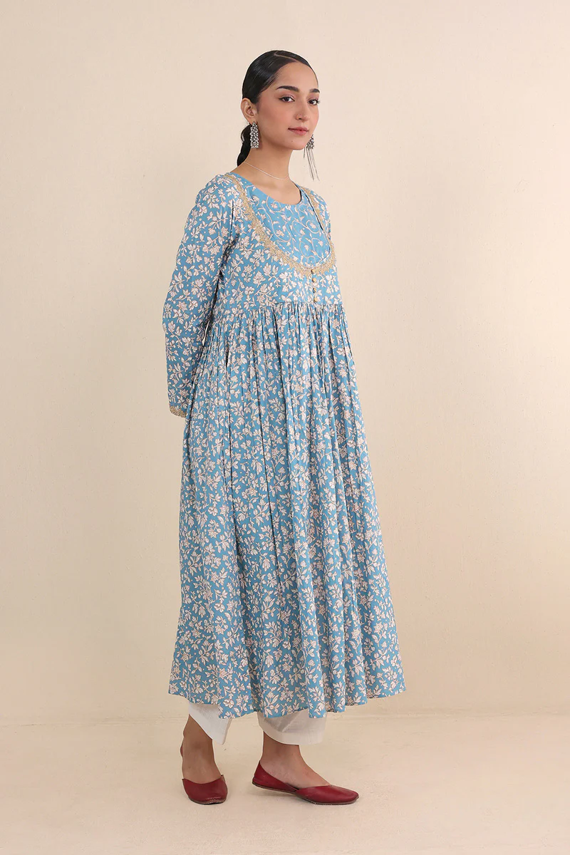 Asmani Mother Of Pearls Anarkali - Image 4