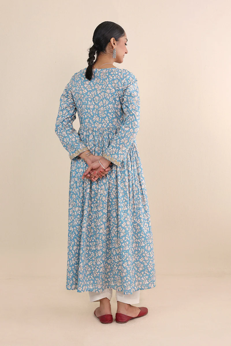 Asmani Mother Of Pearls Anarkali - Image 5