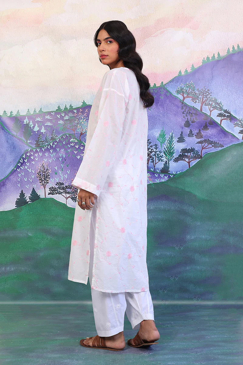 Bahar Jaal Embroidered Kurta - Image 5