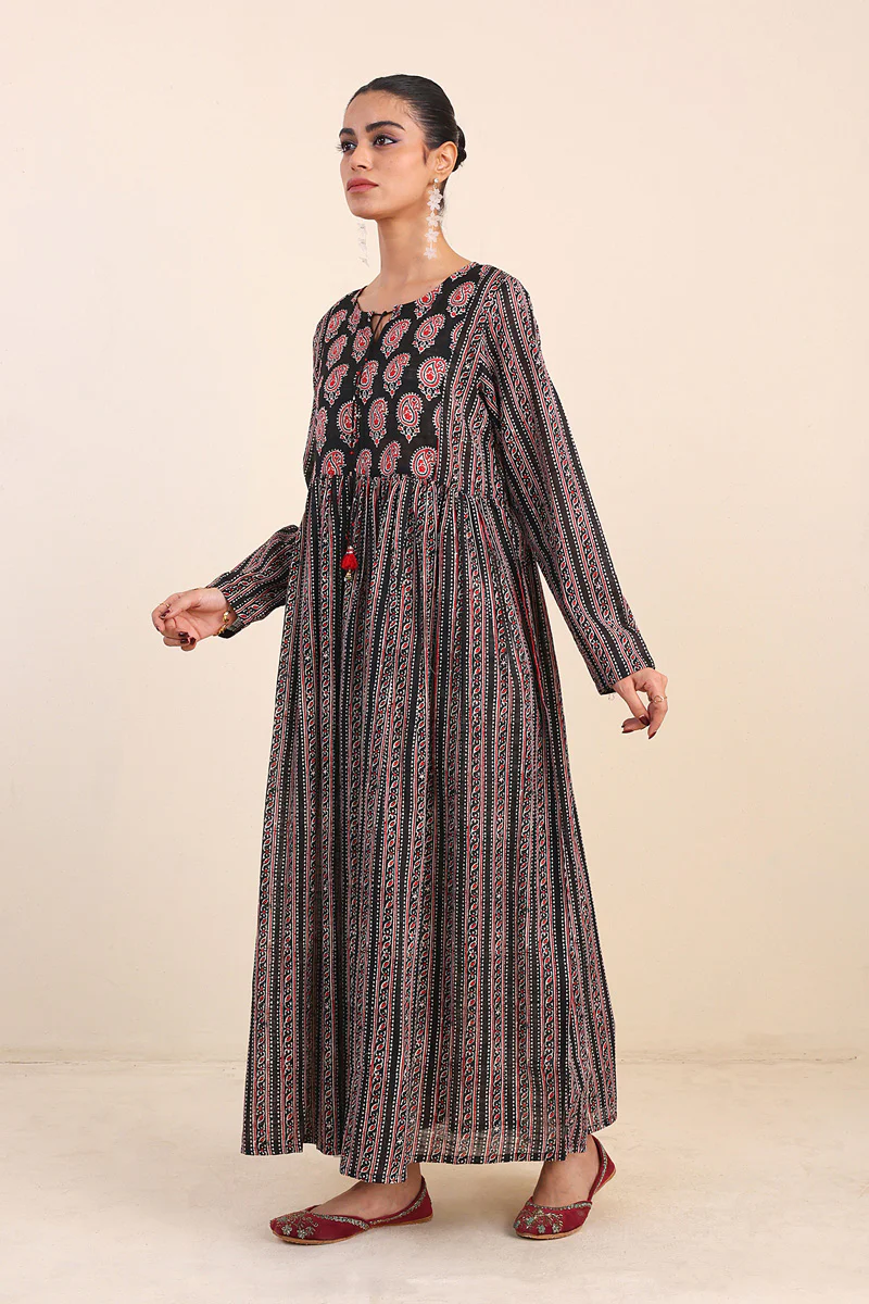 Ajrak Block Dress - Image 3
