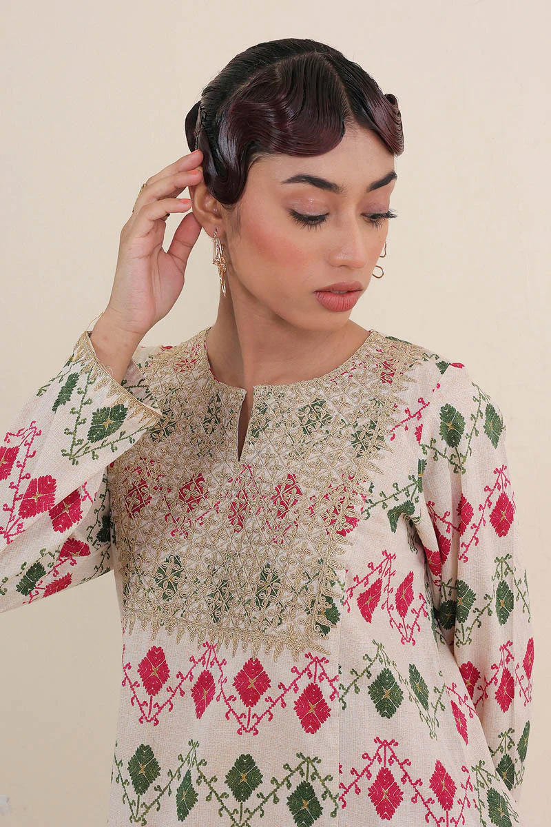 Printed Phulkari 2-Piece Set - Image 2