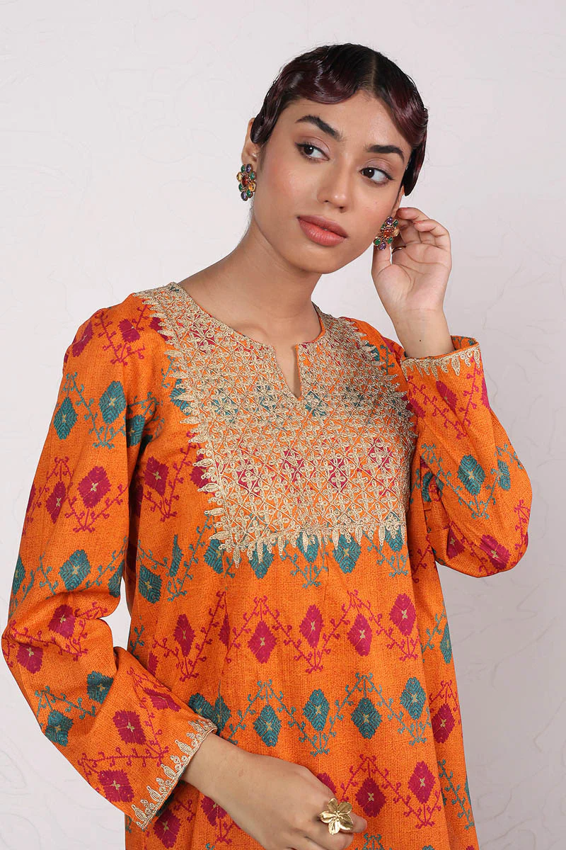 Printed Phulkari 2-Piece Set - Image 6