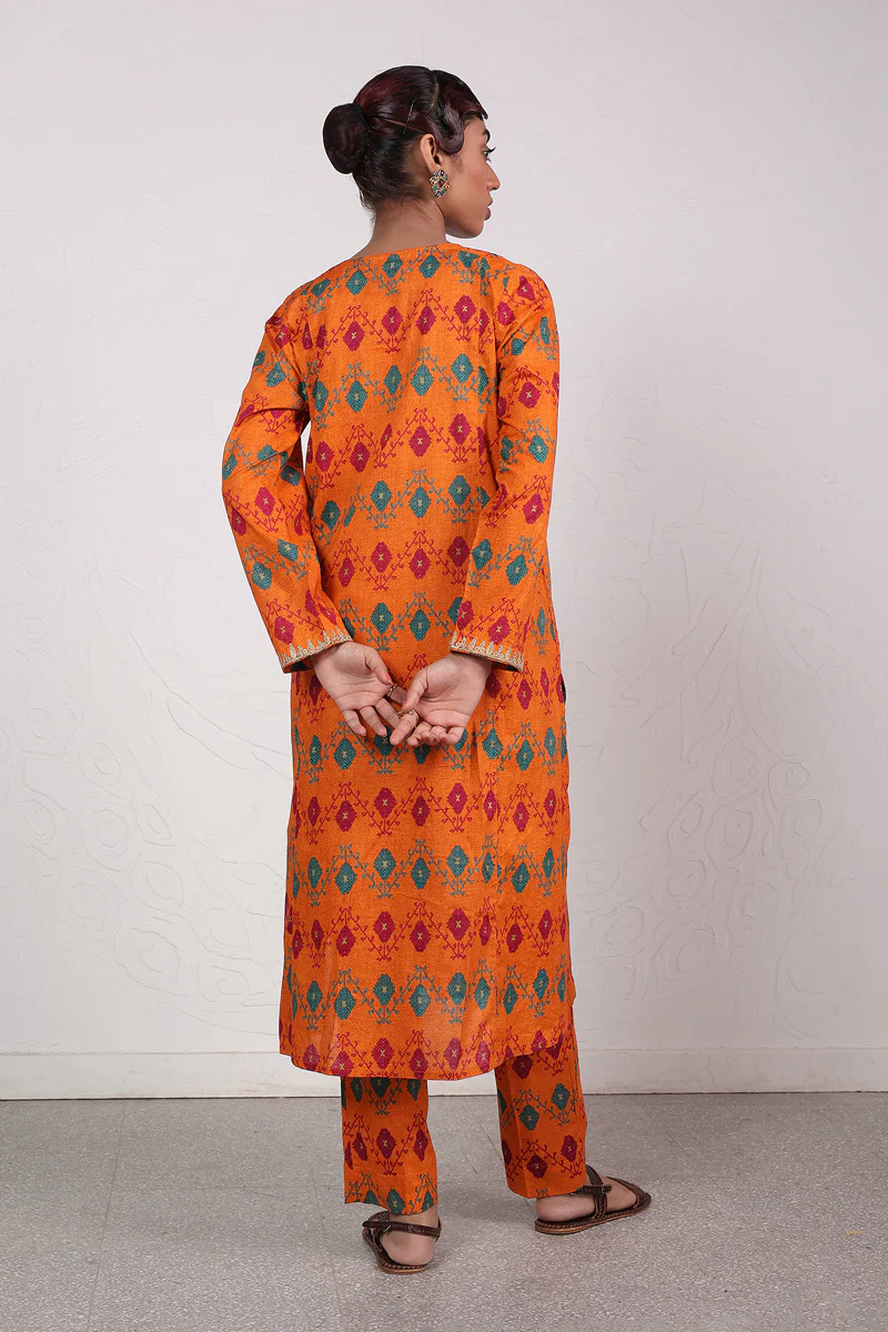Printed Phulkari 2-Piece Set - Image 9