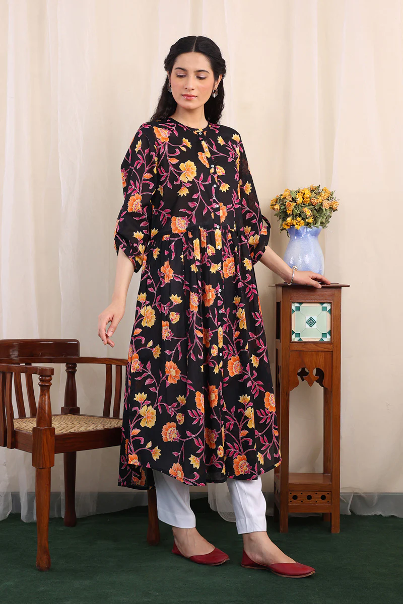 Thai Batik Printed Dress - Image 4
