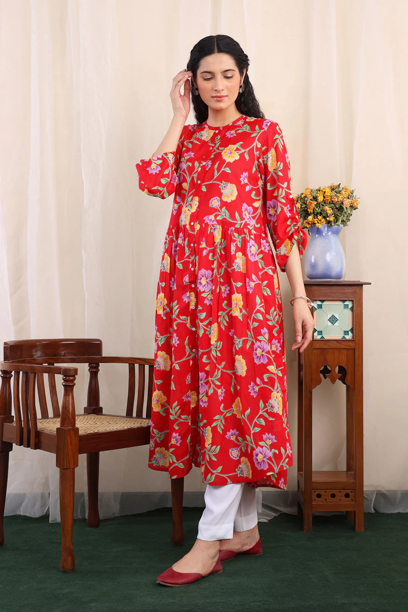 Thai Batik Printed Dress - Image 8