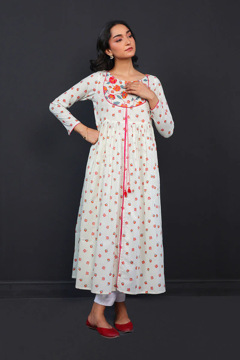 Paithani Print Blocked Dress - Image 10