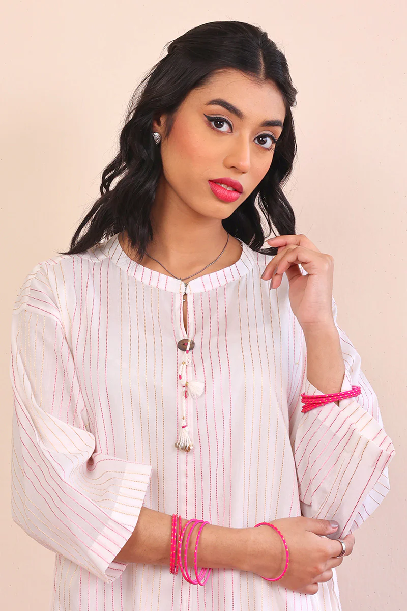 Peacock Boxy Kurta - Image 2