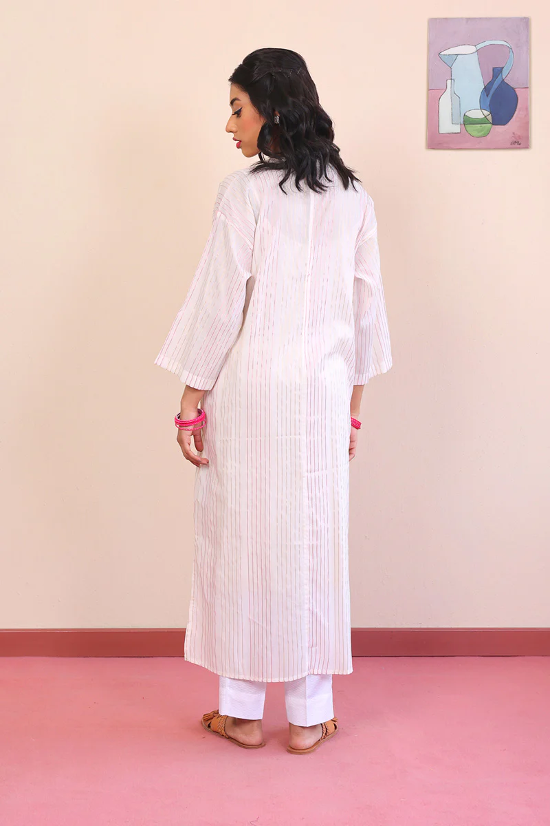 Peacock Boxy Kurta - Image 4