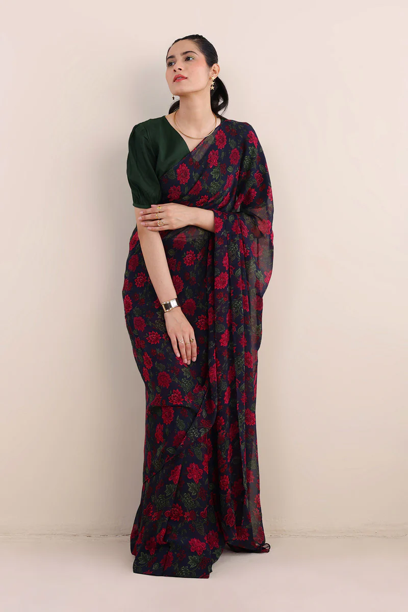 Gulaab Jaal Printed Sari - Image 5