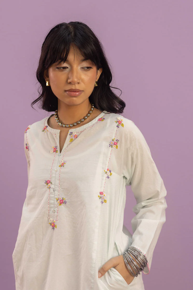 Spring Florets Lustrous Kurta - Image 11