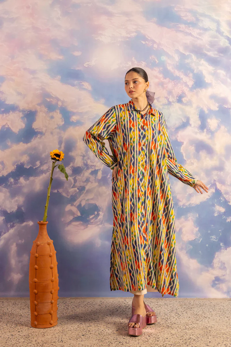 Tinted Ikkat Kurta - Image 13