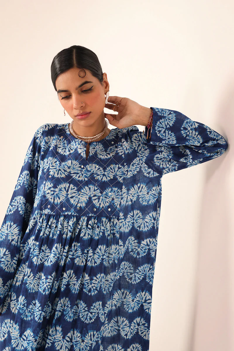 Shibori Mukaish Frock - Image 20