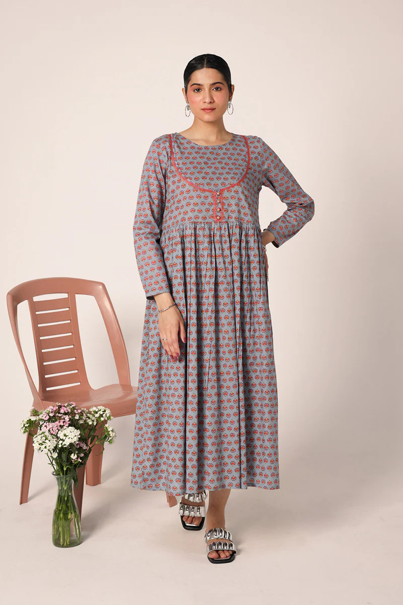 Rang Mahal Printed Dress - Image 6