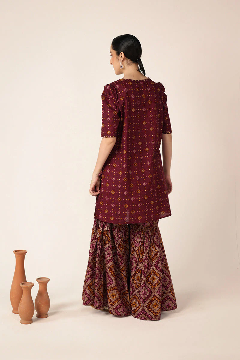Chunari Charm Mukesh Gharara Set - Image 23