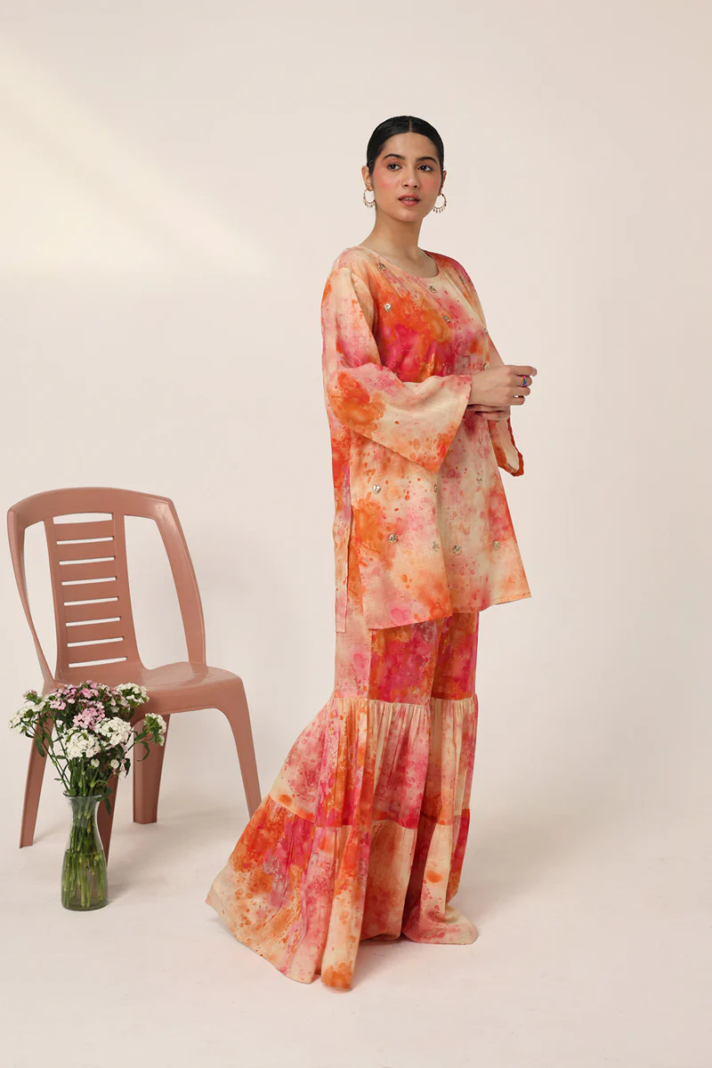 Splash Tastic Gota Glint Gharara Set - Image 5