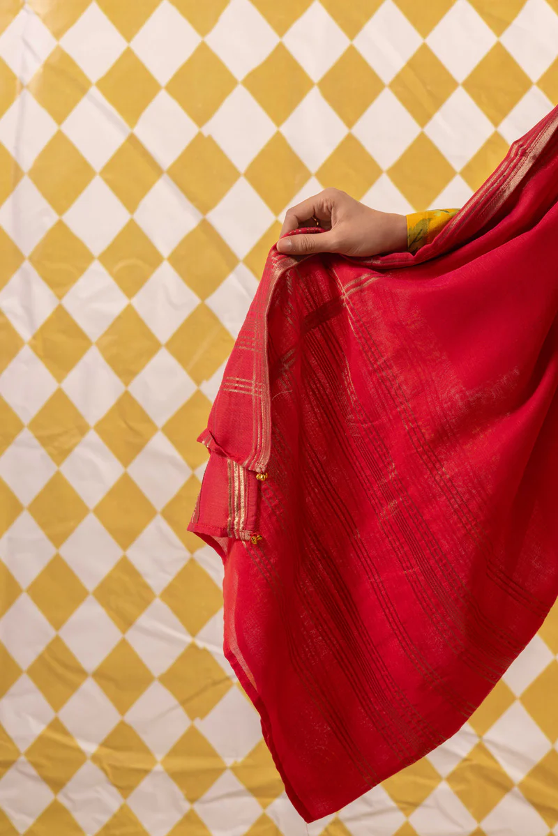Zareen Beaded Blush Dupatta - Image 2