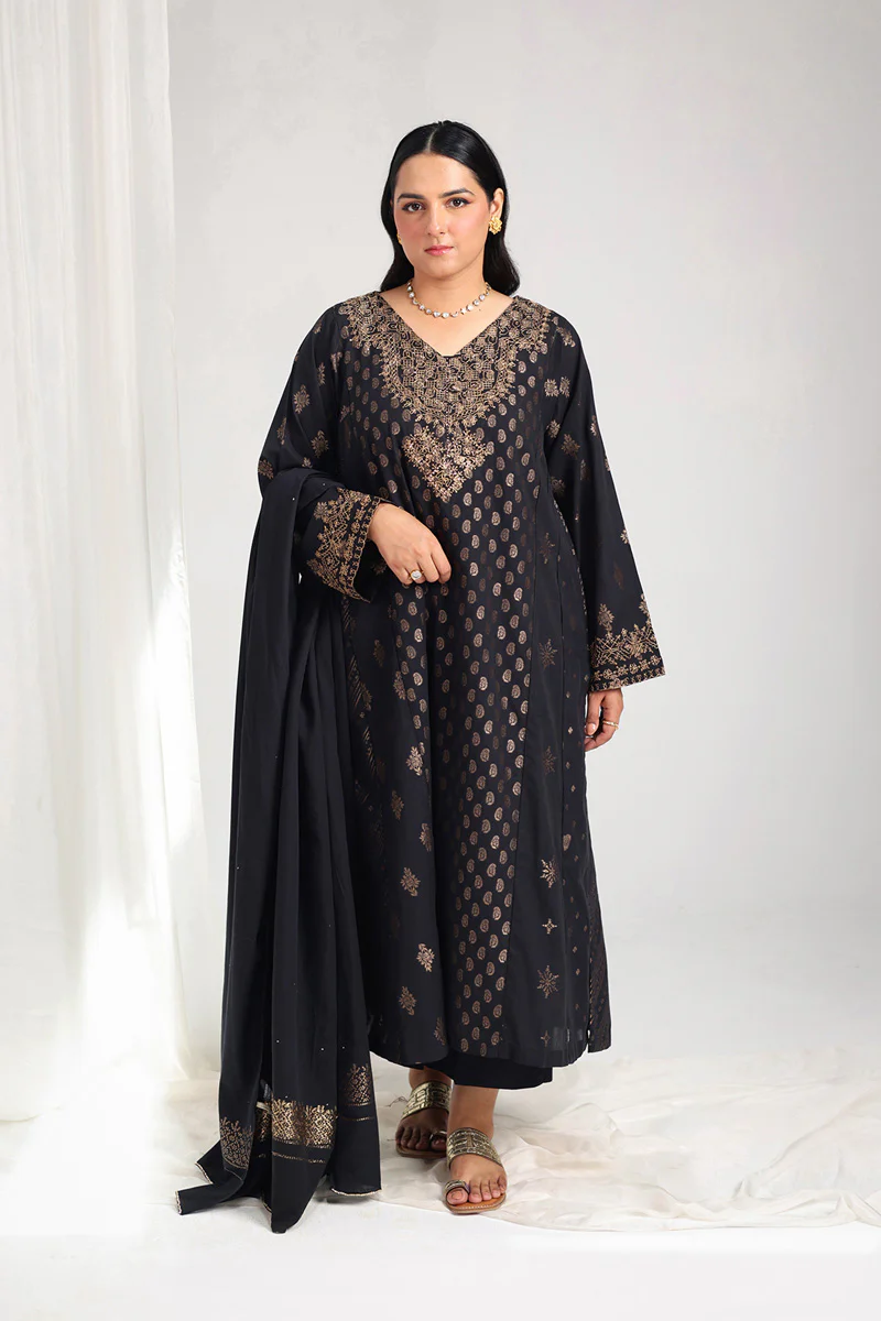 Golden Woven Raat ki Rani 3 Piece - Image 7