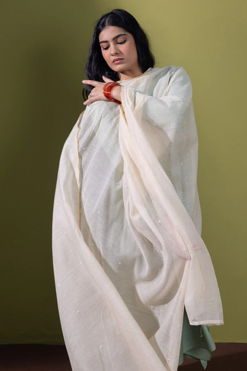 Pearl Whisper Dupatta - Image 6