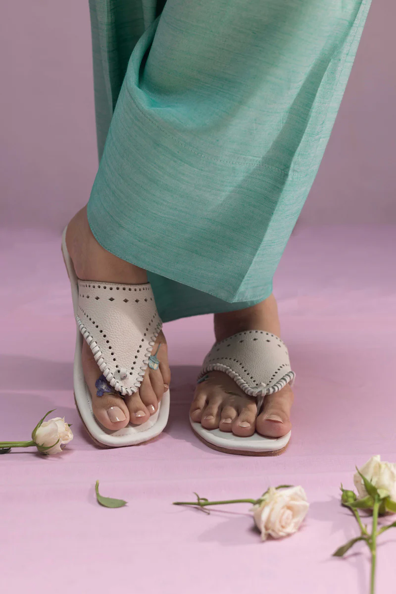 Threaded Calm Leather Flat Slip-On - Image 4