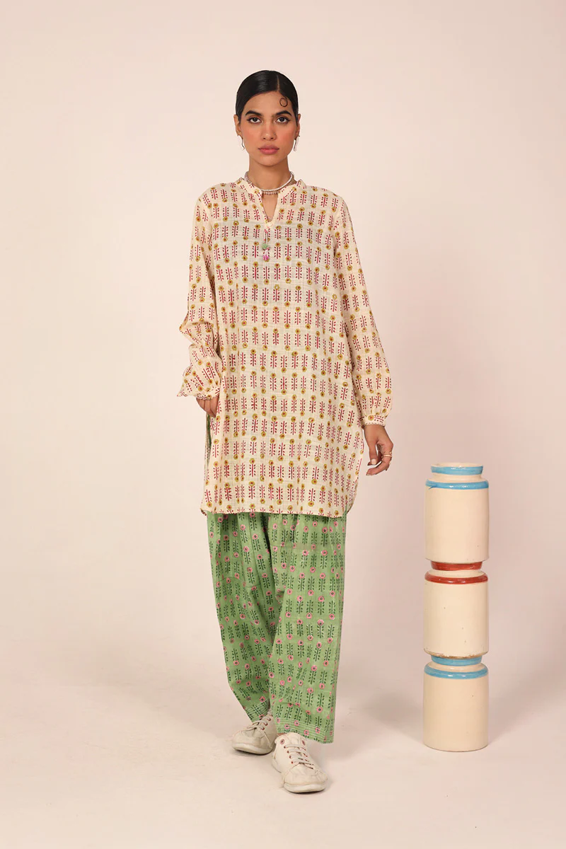 Hand Block Printed Mix'n Match Amber Duo - Image 2
