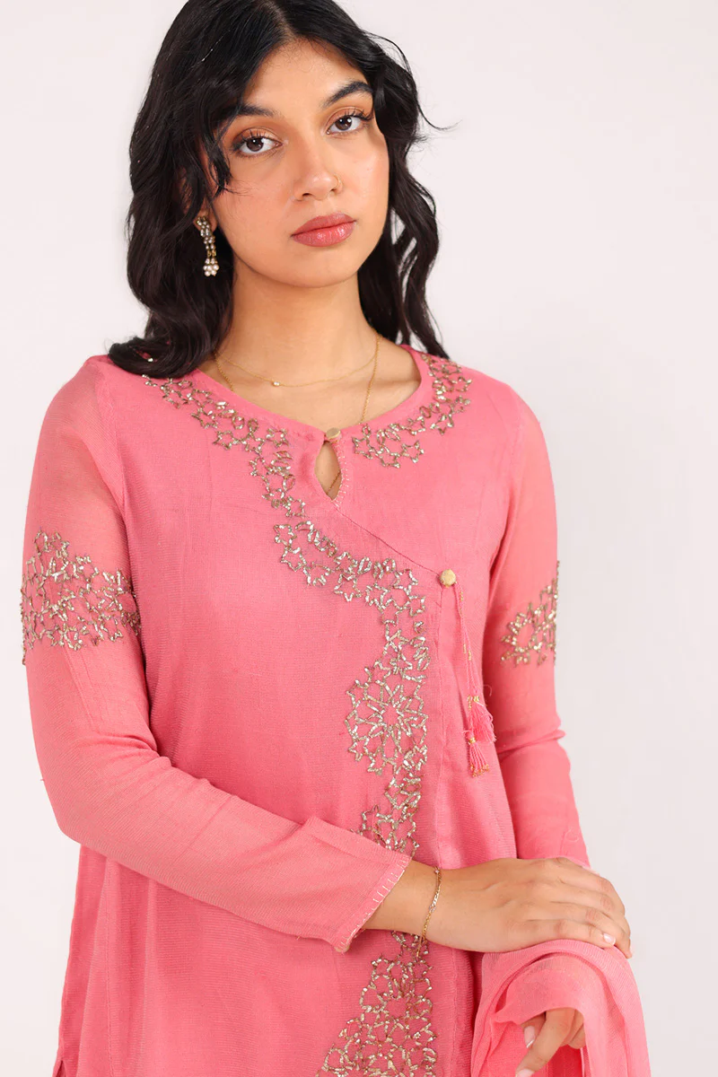 Zahra Hand-Embroidered Ensemble - Image 5