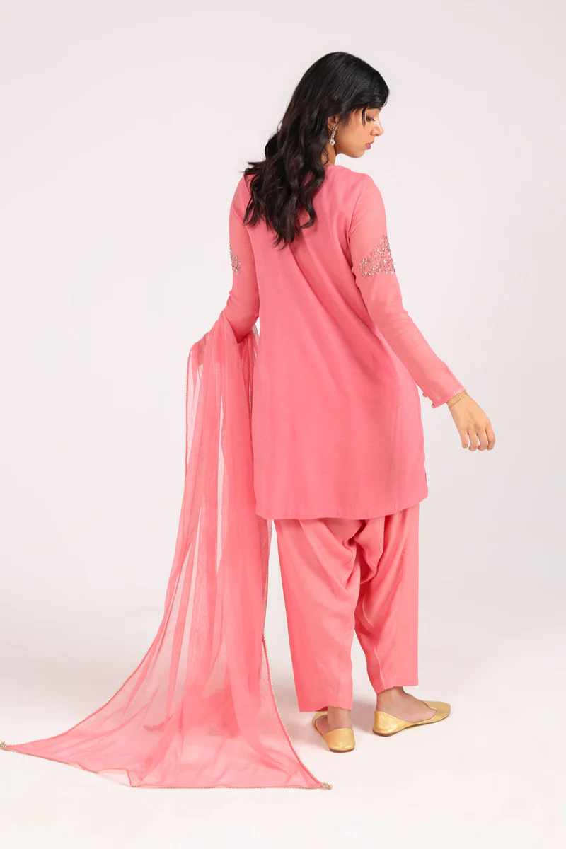 Zahra Hand-Embroidered Ensemble - Image 6