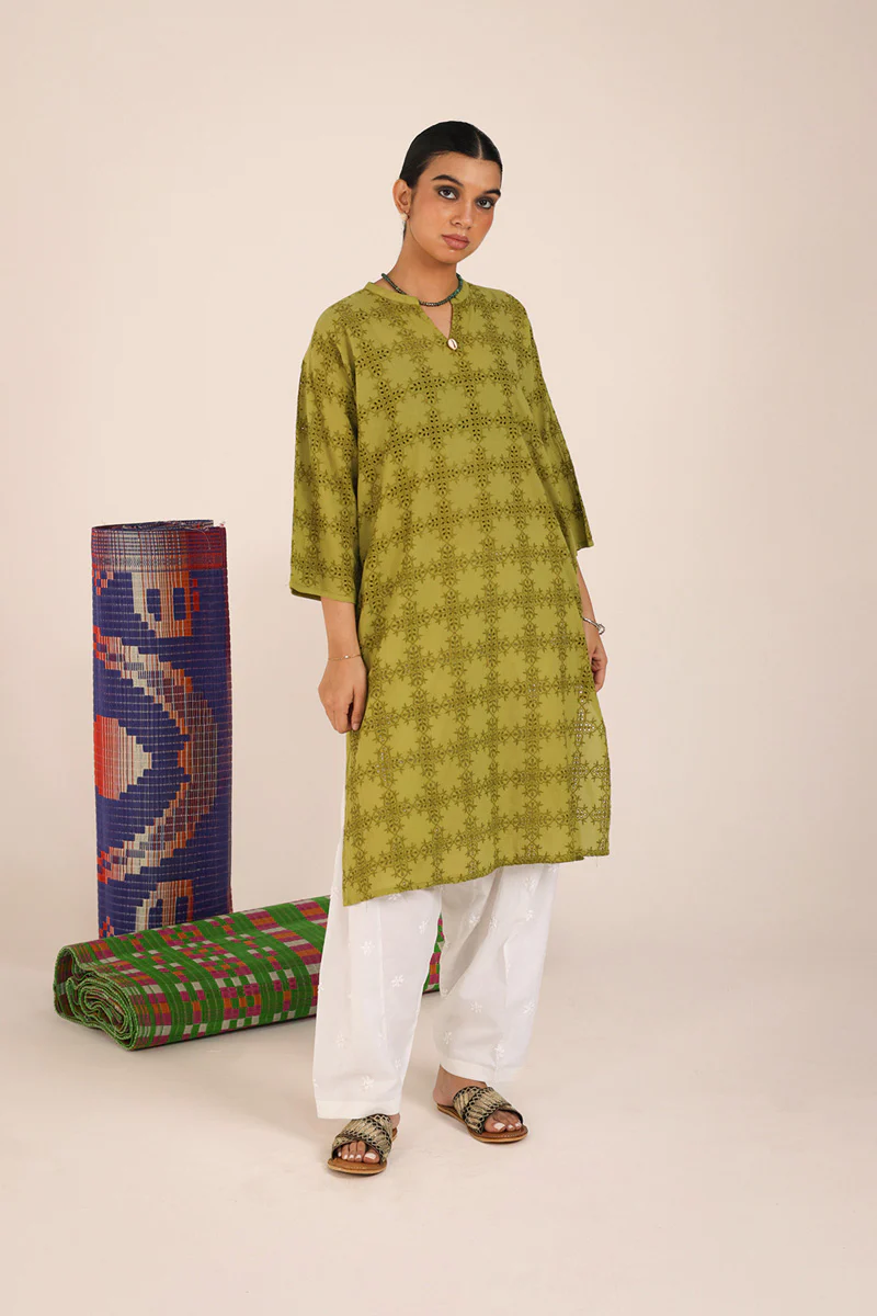 Spring Fling Schiffli Whispers Kurta - Image 21