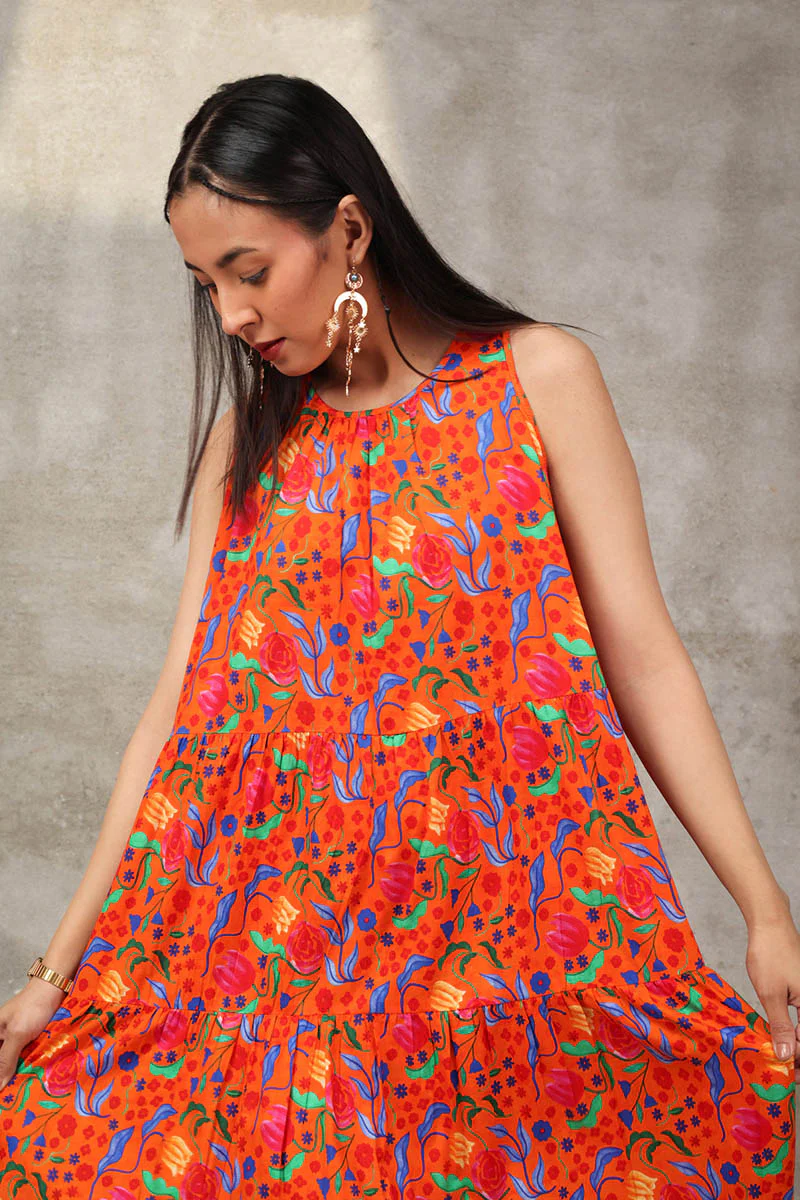 Techno Burst Tiered Dress - Image 10