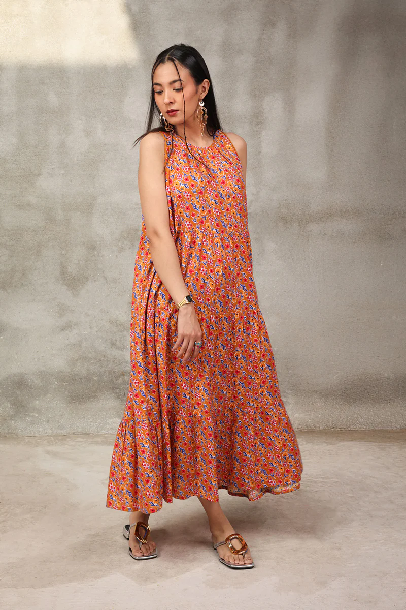 Techno Burst Tiered Dress - Image 6