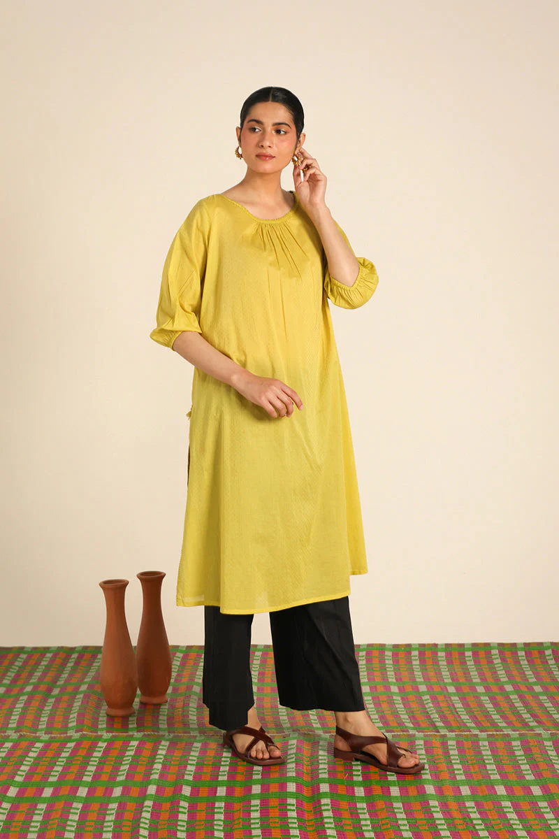 Solid Hued Seafoam Kurta - Image 13