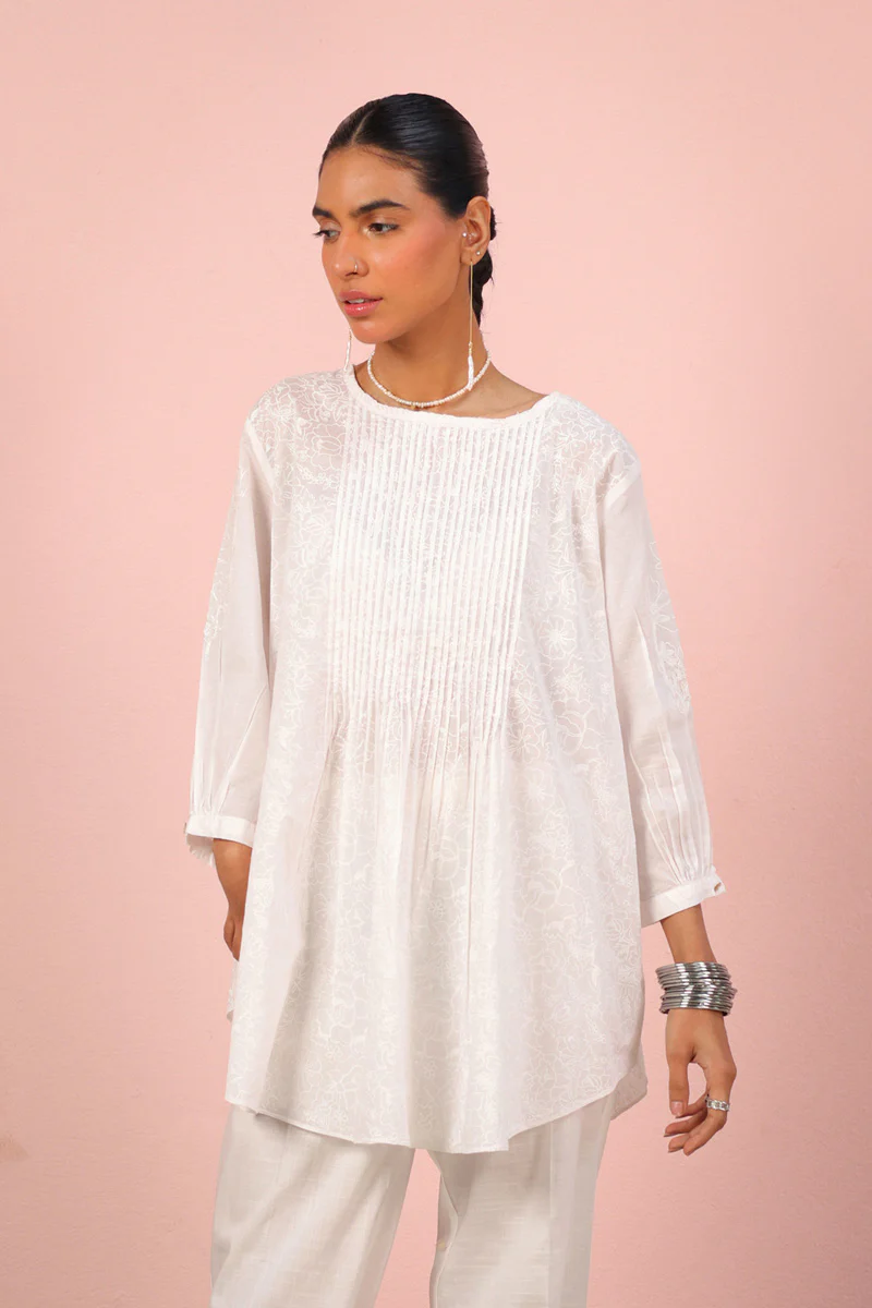 Sea Foam Pleated Bliss Top - Image 3