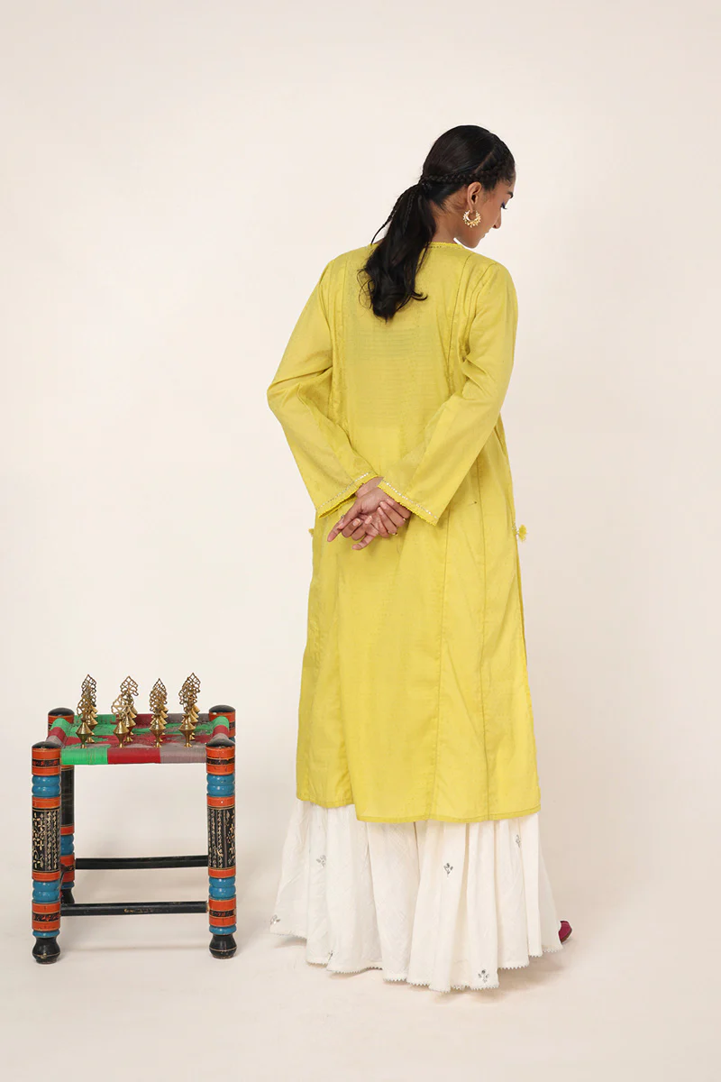 Sea foam Mukesh Gleam kurta - Image 6