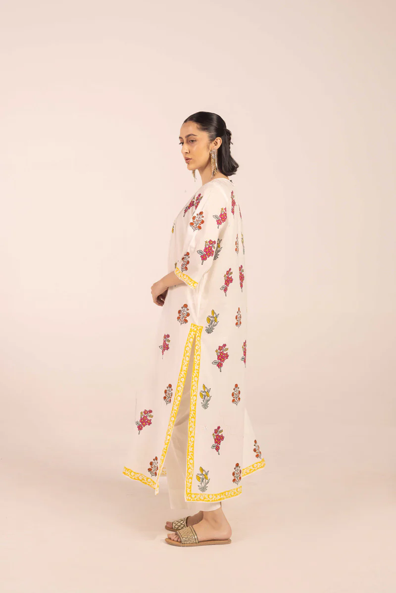 Chintz Whisper Block Poetry Kurta - Image 3