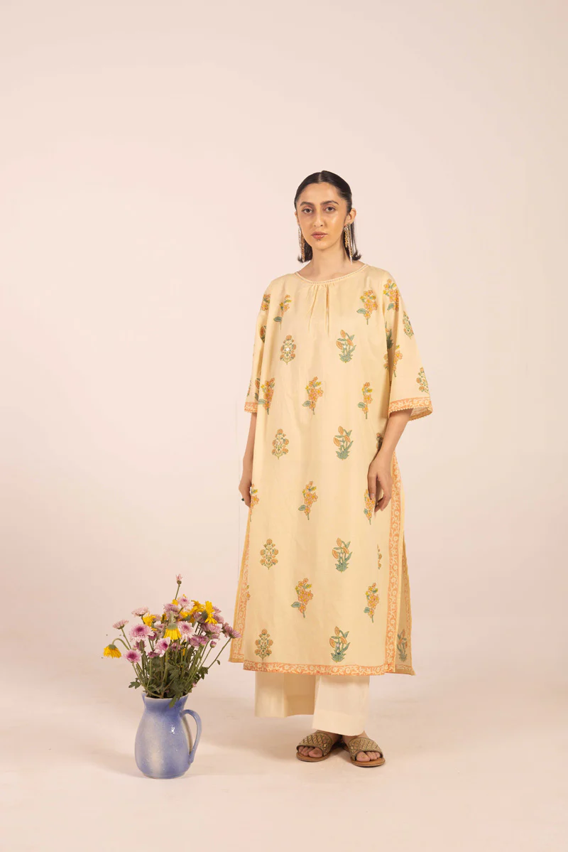 Chintz Whisper Block Poetry Kurta - Image 6