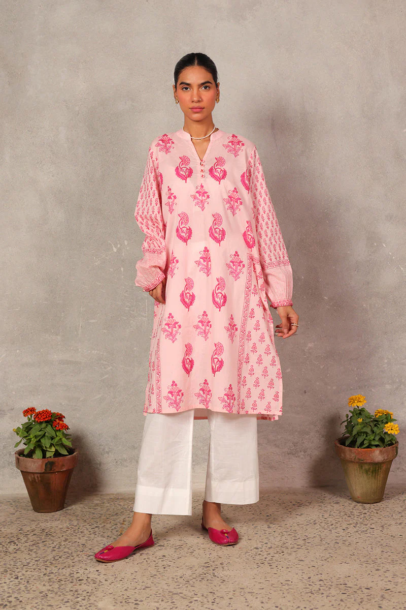 Pleated Chintz Whisper Kurta - Image 10