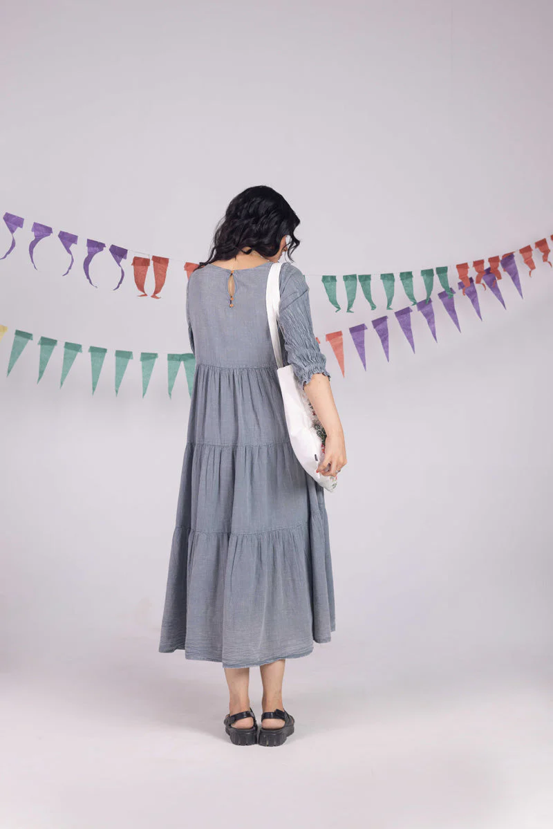 Dare To Denim Tiered Dress - Image 13