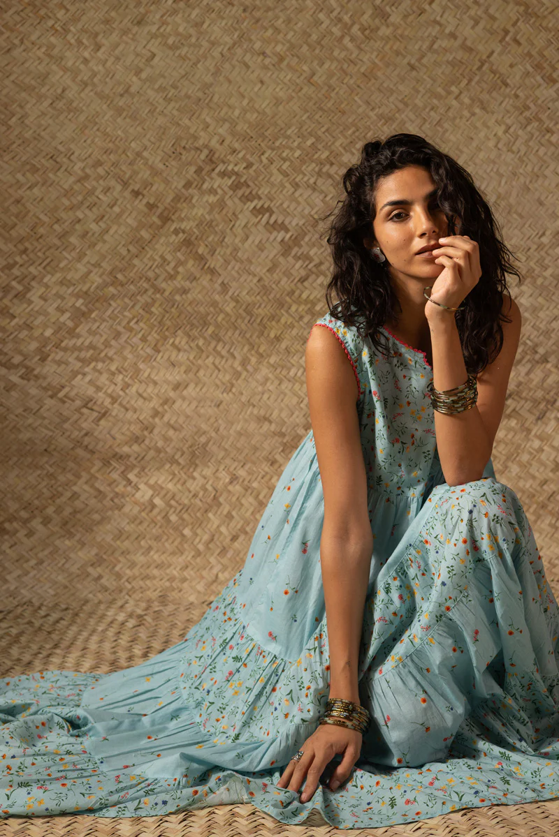 Soft Floral Tiered Dress - Image 5