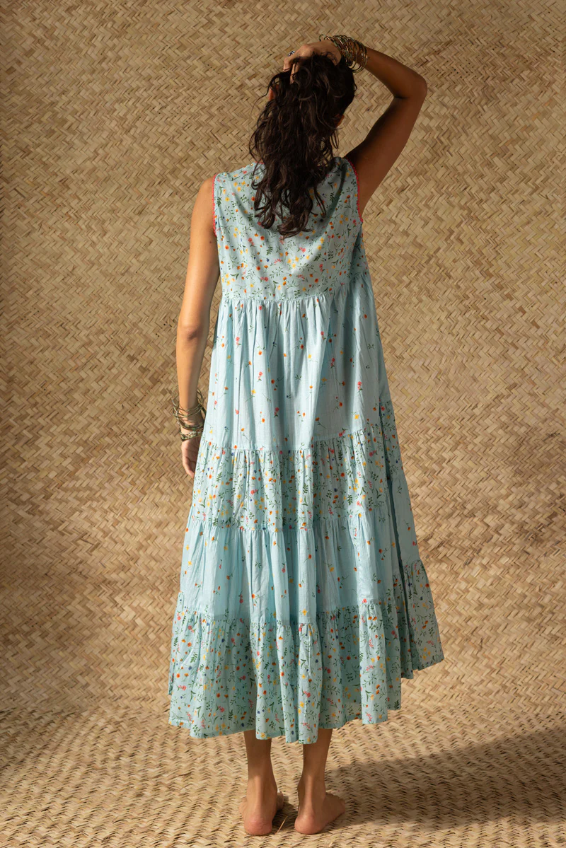 Soft Floral Tiered Dress - Image 9
