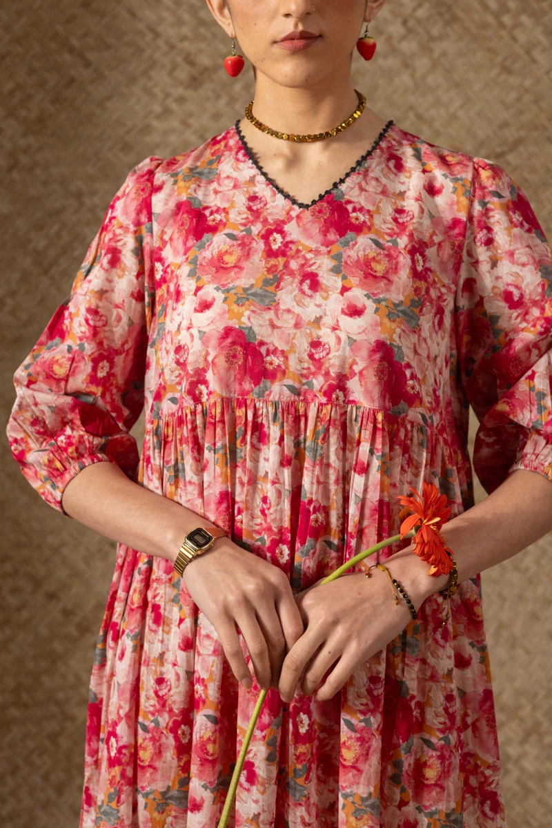 Soft Floralcore Tiered Dress - Image 5