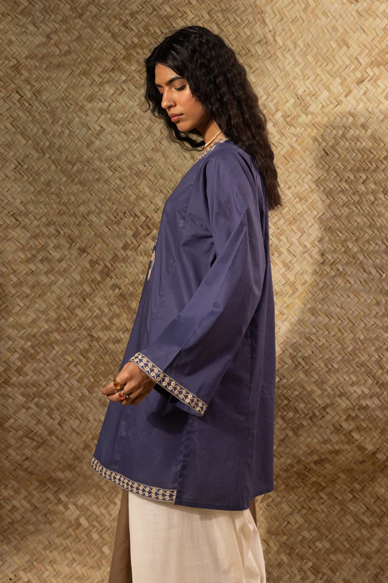 Midnight Embroidered Kurti - Image 4