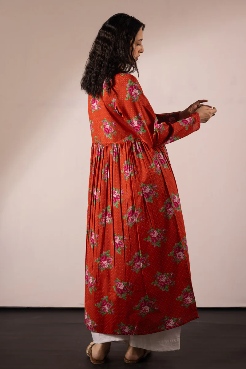 Printed Rosette Dress - Image 4