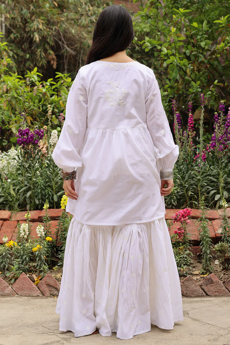 White Reverie Angrakha Set - Image 6