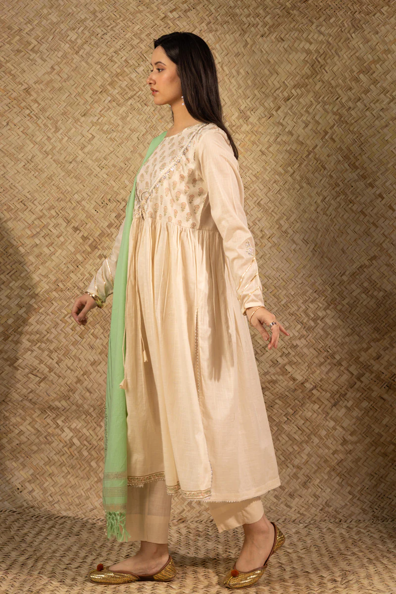 Black-Printed Anarkali Set - Image 10
