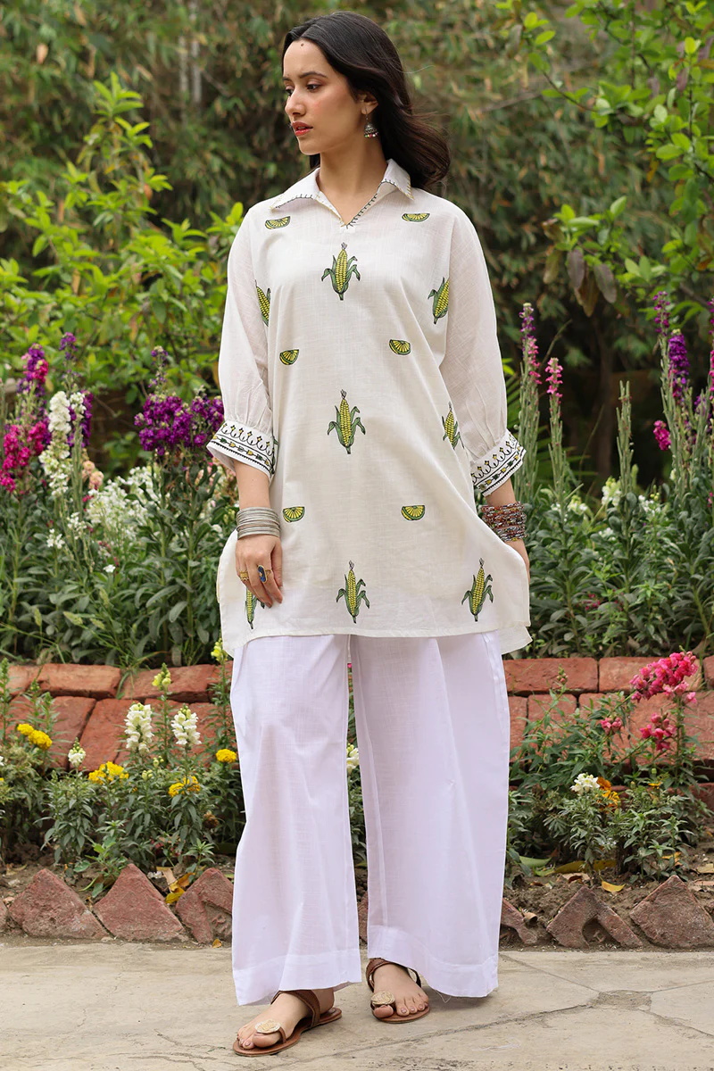 Hand-Block Printed Corn Set - Image 3