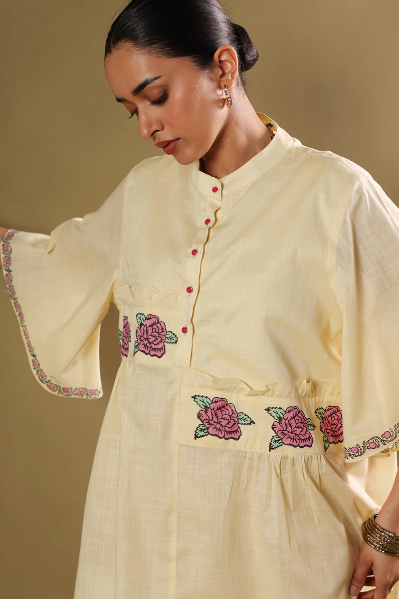 Hand-Block Printed Gulab Shirt - Image 8