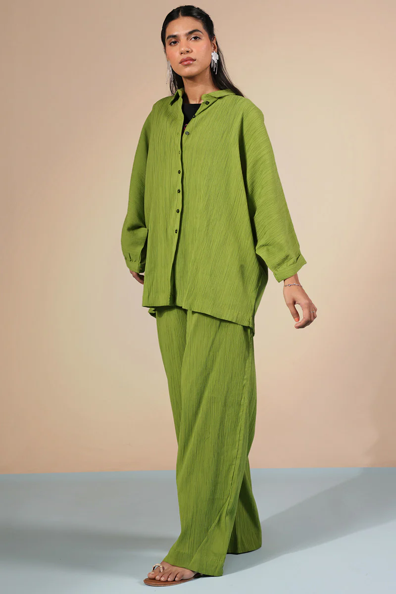 Soft Line Crinkle Co-ord Set