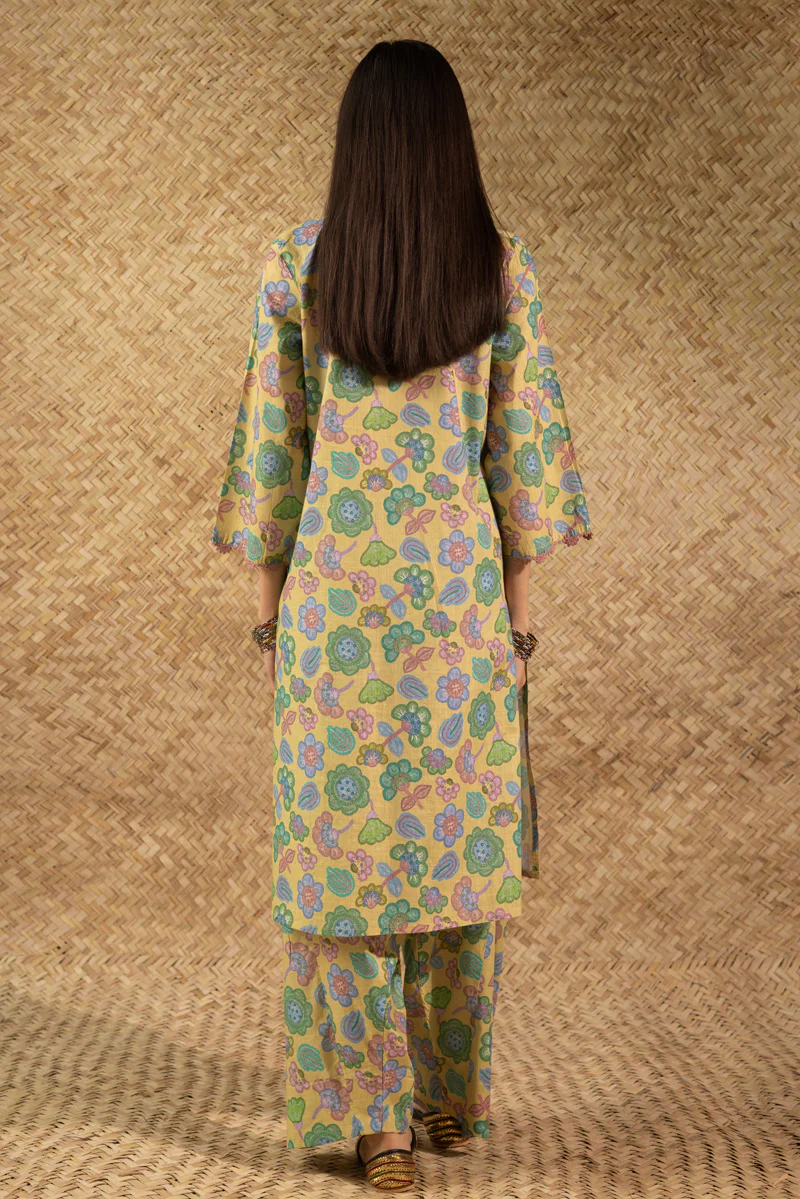 Contrast Crochet Printed Set - Image 9