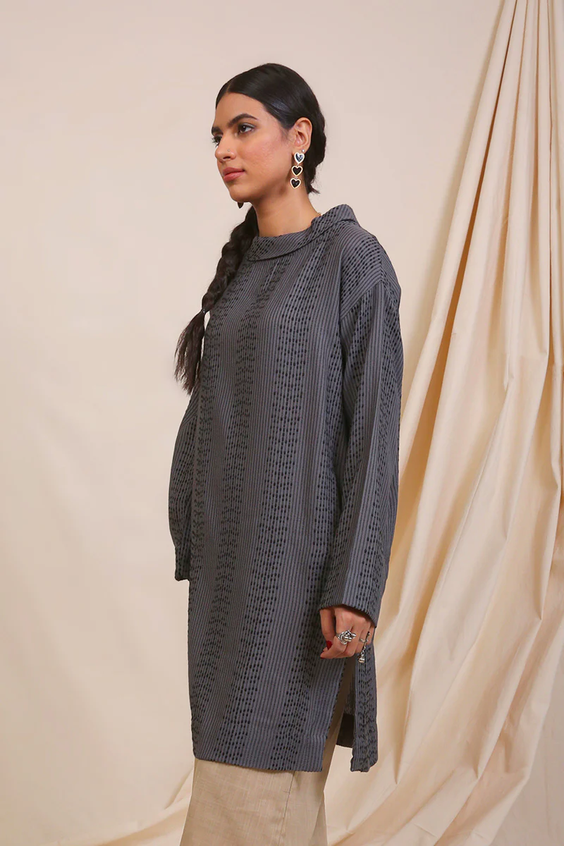 Trellis Cowl Shirt - Image 3